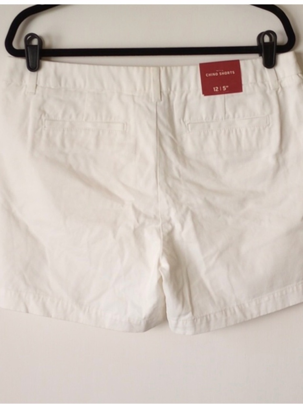 NWT Merona Chino Shorts size 12 White 5" Inseam - Picture 2 of 6